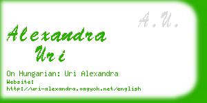 alexandra uri business card